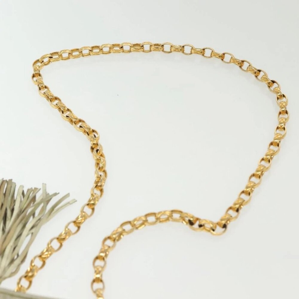 CHANEL Matelasse Chain Shoulder Bag Lamb Skin Champagne Gold CC Auth 138978 - Picture 9 of 16